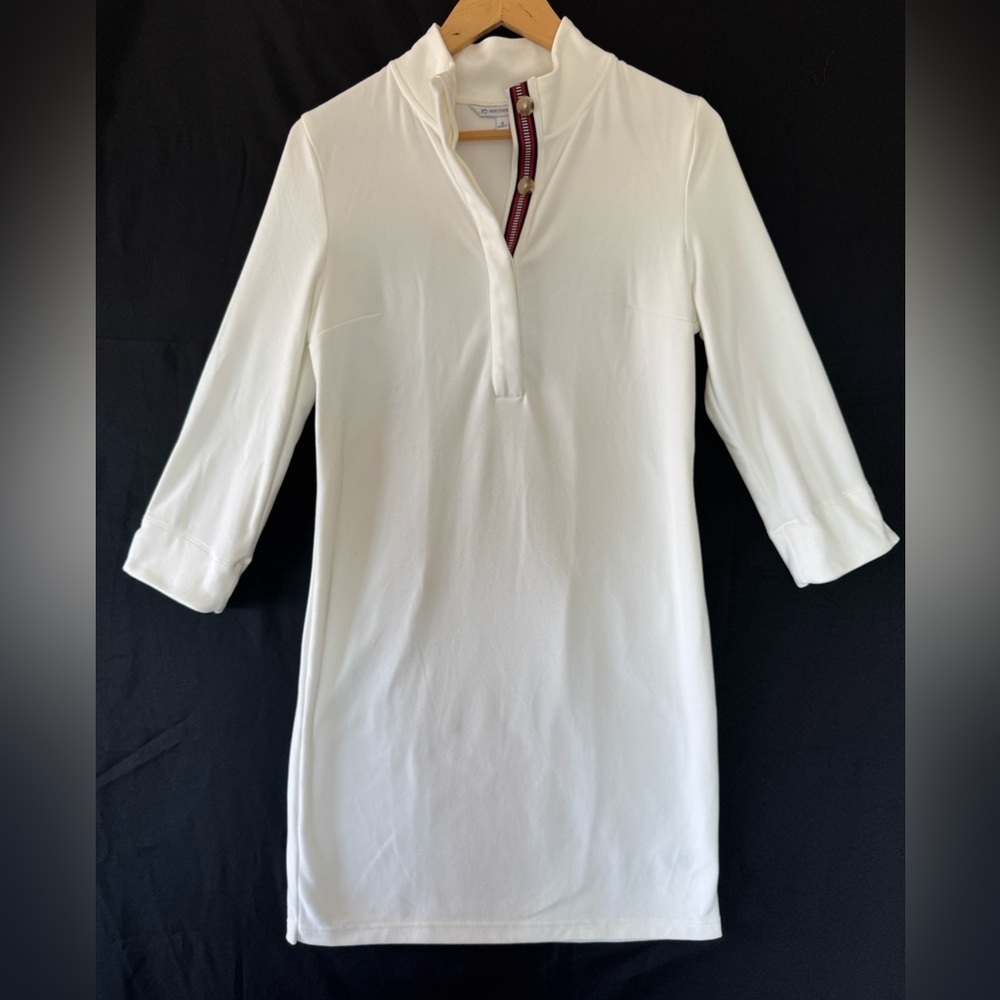 Southern Tide Ashlynn White Pullover Cover Up Dress Size Small Coastal Resort - Picture 4 of 9